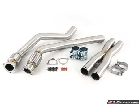 ECS - 012616la01KT - B8 S4/S5/Q5 3.0T Downpipes With Integrated X-Pipe