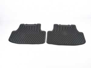 ES#4418324 - 8Y4061511041 - Rear All Weather Rubber Floor Mats - Satin Black - Deep grooves to trap dirt, water, and snow - Genuine Volkswagen Audi - Audi