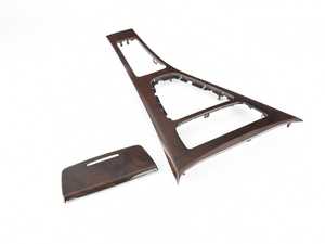 ES#83670 - 51167129547 - Center Console Trim - Burr Walnut - Genuine BMW replacement trim. For vehicles without iDrive. - Genuine BMW - BMW