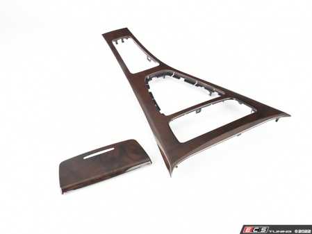 ES#83670 - 51167129547 - Center Console Trim - Burr Walnut - Genuine BMW replacement trim. For vehicles without iDrive. - Genuine BMW - BMW
