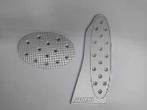 ES#4505217 - SP2MINIATSATIN - ECS Performance Pedal Set - Automatic Transmission - Silver anodized aluminum; designed with the enthusiast driver in mind. The right grip & slip where you need it. - ECS - MINI