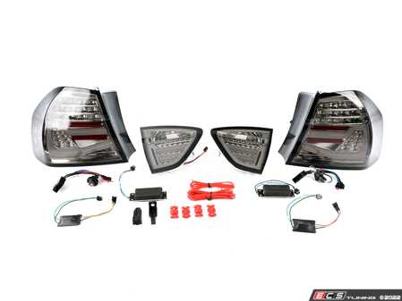 ES#4492542 - LTE9005GLEDTM - Spec-D LED Tail Lights - Chrome Housing/Smoke Lens - E90 Pre LCI - Comes with 1 pair of chrome housing smoke lens tail lights w/ LED strips - Spec-D Tuning - BMW