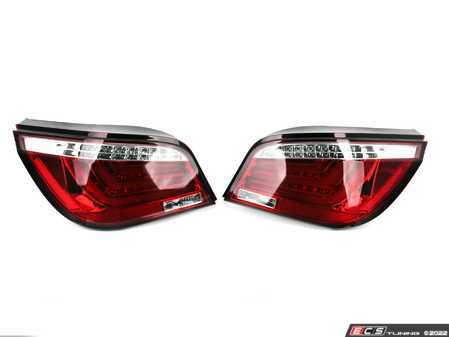 ES#4492536 - LTE6004RLEDTM - Spec-D LED Tail Lights - Chrome Housing/Red Lens - E60 Pre LCI - Comes with 1 pair of chrome housing red clear lens LED taillights - Spec-D Tuning - BMW