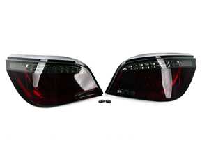 ES#4492539 - LTE6008RGLEDTM - Spec-D LED Tail Lights - Chrome Housing/Red & Smoke Lens - E60 LCI - Comes with 1 pair of chrome housing red/smoke lens LED taillights - Spec-D Tuning - BMW