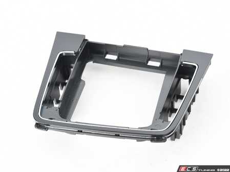 ES#3439512 - 5GM864263BXVI - Center console shifter trim - Titanium black/brushed - This piece holds the shift boot assembly - Genuine Volkswagen Audi - Volkswagen