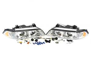 ES#3021230 - 2LHPE39978V2TM - Spec D LED Halo Projector Headlights with LED Turn Signals - Chrome Housing/Clear Lens - E39 - LED Turn Signals, Chrome Housing, Clear Lens - Spec-D Tuning - BMW