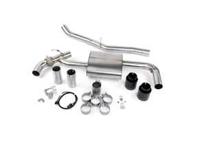ES#4505389 - D660-0089-BLK - Free Flow Axle Back Valved Axle-back Exhaust - Black Tips JCW Models - Two tones exhaust that lets you hit a switch for a more aggressive sound - Dinan - BMW MINI