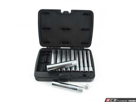 ES#4355252 - LCB177SCH - Deep Well Metric Socket Set - 11 Piece 3/8" Drive with 1/4" Drive Adapter - 120mm long extra deep sockets meant for recessed areas such as spark plugs, bumper covers, glow plugs, rear lamps, and door hinge fittings. - Schwaben - Audi BMW Volkswagen Mercedes Benz MINI Porsche