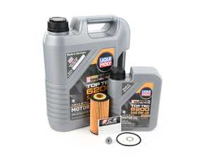 ES#4446003 - 06L115562B4KT - Liqui Moly Top Tec - Oil Service Kit (0W-20) - Includes 0W-20 Liqui Moly oil, Hengst filter, and Genuine drain plug - Assembled By ECS - Volkswagen