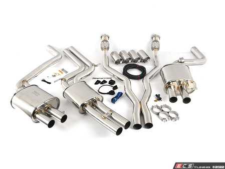 ES#4159036 - AUBS2-QS11C - ARMYTRIX Stainless Steel Valvetronic Catback Exhaust System - Quad Chrome Silver Tips - Gains of up to +14.2 horsepower with an additional +22 Nm of torque with a legendary exhaust note! - Armytrix - Audi