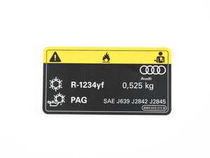 ES#3441459 - 8W0010515B - STICKER - Genuine Volkswagen Audi - 