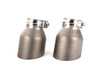 ES#4419161 - 011966la07-02KT - ECS "Ti.22" UNIVERSAL Exhaust Tips - 4.0" Titanium - Matte Finish - Pair - 2.5" Clamp-on Inlet / 4.0" Single Wall, Slant Cut Outlet - ECS - Audi BMW Volkswagen Mercedes Benz MINI Porsche