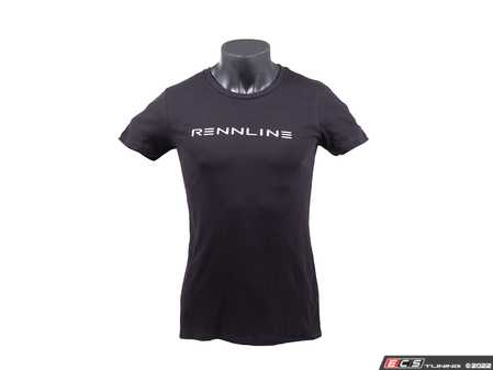 ES#4505786 - AP20.WSTD.L - Women's Standard Rennline T-Shirt - Large - Features a plasticharge printing process that removes the pigment of the fabric leaving the Rennline logo - Rennline - Audi BMW Volkswagen Mercedes Benz MINI Porsche