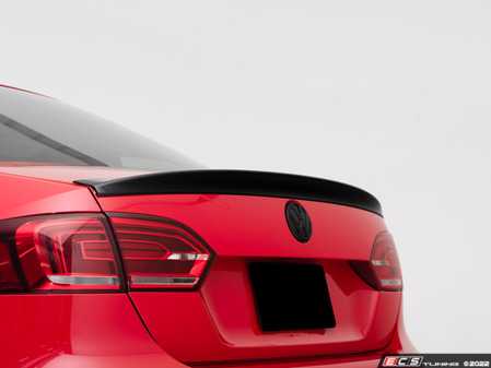 ES#4465941 - 014345LA01 - MK6 Jetta (2011 - 2018) Trunk Spoiler - Gloss Black - Add OE+ styling with our In-House Engineered Gloss Black Rear Trunk Spoiler! - ECS - Volkswagen