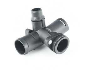 ES#3559890 - 06D121132C - Coolant Hose Flange  - Located rear engine, this flange houses the temp sensor - Hamburg Tech - Audi