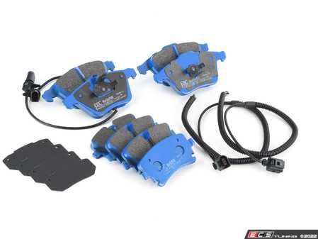 ES#3691488 - dp51470ndxKT - Front & Rear BlueStuff NDX Performance Brake Pad Set - Intermediate grade trackday pads for aggressive street driving and track use. - EBC - Audi