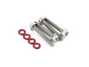 ES#4476323 - TI-M6X1X40-4RD - Titanium MQB Ignition Coil Hardware Kit - Set Of Four Red Titanium Washers - Replace your pesky OEM ignition coil tiedown studs with these titanium bolts! - ECS - Audi Volkswagen
