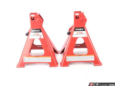 ES#4370541 - 1006C - 6 Ton Jack Stands - Pair  - Used in pairs for supporting automotive vehicles after lifting - Sunex - Audi BMW Volkswagen Mercedes Benz MINI Porsche