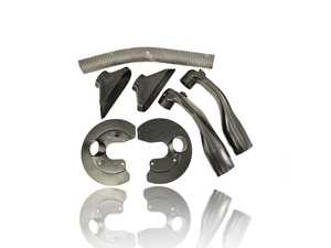 ES#4504822 - 11674.3 - AAF Brake Cooling Duct Kit w/Screened Ducts - E46 - An excellent way to keep your brakes cool to reduce overheating - Advanced Auto Fabrication - BMW