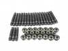 ES#3552554 - LS064560R14 - Competition Wheel Stud Conversion Kit - Steel Ball Seat Nuts - 45mm Front / 60mm Rear - Set of 20 Black Zinc coated studs and steel R14 ball seat lug nuts - Rennline - Porsche