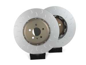 ES#4488406 - 034-301-1010 - 2-Piece Floating Front Brake Rotor Upgrade Kit - B9/B9.5 RS5 & 4M/4M.5 Q7/Q8 (375x36) - Direct replacement rotors that reduce rotational mass and feature J-Slots for less noise but same benefits as conventional slots - 034Motorsport - Audi