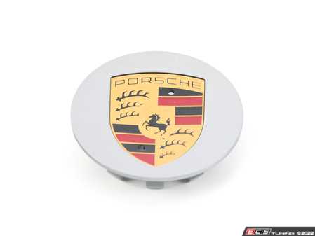 ES#3350527 - 9P1601147AM7Z - Black Center Cap With Full-Colored Crest- Priced Each - Center cap for "Black Edition" Boxster/Cayman with 19" Boxster Spyder wheel - 4 required - Genuine Porsche - Porsche