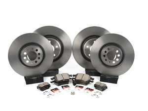 ES#3184442 - 1j0698052KT1 - Premium Front & Rear Brake Service Kit - Featuring Brembo Rotors and ECS DD23 Daily Driver Ceramic pads - Assembled By ECS - Audi