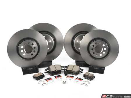 ES#3184442 - 1j0698052KT1 - Premium Front & Rear Brake Service Kit - Featuring Brembo Rotors and ECS DD23 Daily Driver Ceramic pads - Assembled By ECS - Audi