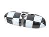 ES#4504958 - 51160412782 - Checkered Flag Cover Rearview Mirror  - Attaches to the back of the center mirror - manual dip or auto dimming - ECS - MINI
