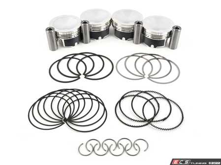 ES#4316417 -  CTS-JE-MQB-PIST - CTS JE Pistons For MQB Platform - 83mm Bore - Includes rings, wire locks, and 22mm wrist pins - 83mm bore (0.5mm overbore), 9.6:1 CR, 92.8mm stroke (stock) - CTS - Audi Volkswagen
