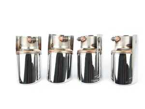 ES#3604631 - 756526 - Supersprint Quad Exhaust Tip Set - Chrome - Exhaust tips for Alfa Romeo Giulia Quadrifolio with Valve - Supersprint - Volkswagen