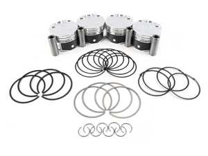 ES#4338074 - JE-18T-242880 - JE Performance Piston Set - Includes rings, wire locks, and wrist pins - 81mm bore (stock), 9.25:1 CR, 86.4mm stroke (stock) - JE Piston - Audi Volkswagen