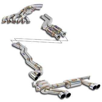 ES#3698274 - 044001KT4 - Full Supersprint Exhaust System - Race (63.5mm) - Full stainless steel exhaust system with sport cats and Race sound muffler for added power and aggressive sound! - Supersprint - BMW