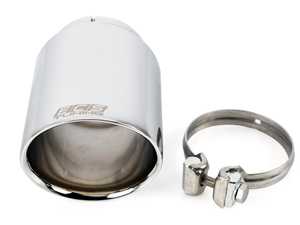 ES#4423335 - 003358ECS07-01 - ECS UNIVERSAL Swivel Exhaust Tip - 4.0" Chrome - Priced Each - Stainless Steel exhaust tip featuring swivel attachment for maximum adjustability. 3.0" Swivel Inlet / 4.0" Double Wall, Slant Cut Outlet - ECS - Audi BMW Volkswagen Mercedes Benz MINI Porsche