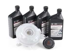 ES#3672035 - 5q0121407tKT1 - Coolant Expansion Tank Kit  - Clean up your engine bay or replaced your cracked unit with a new coolant expansion tank replacement kit. - Genuine Volkswagen Audi - Audi Volkswagen