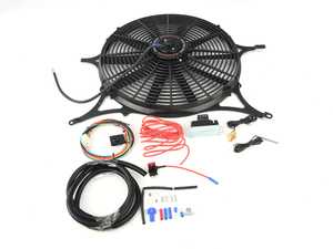 ES#4140143 - MMFS-E46-99K - Performance Aluminum Fan Shroud Kit - with NPT  - Aluminum fan shroud with 16" slim electric fan. Includes NPT controller! - Mishimoto - BMW