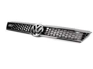 ES#2179756 - 5C6853651B041 - GLI Grille - With Chrome Strips - Black honeycomb grille, includes front chrome "VW" & "GLI" emblem - Genuine Volkswagen Audi - Volkswagen