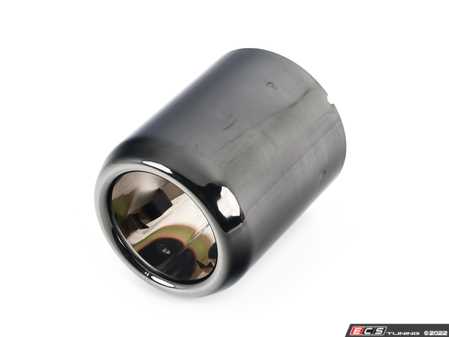 ES#4382372 - 18309455546 - Tailpipes Black Chrome - priced Each  - Mounts to the factory exhaust D=90mm - Genuine MINI - MINI