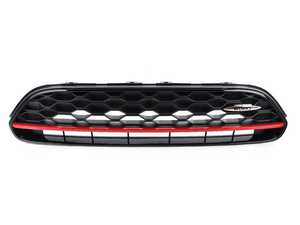 ES#4215131 - 51135A1A149 - JCW Grille LCI Piano Black With Red Stripe - Complete front main grille with JCW logo, newer design - Genuine MINI - MINI
