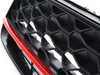 ES#4215131 - 51135A1A149 - JCW Grille LCI Piano Black With Red Stripe - Complete front main grille with JCW logo, newer design - Genuine MINI - MINI