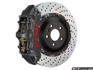 ES#2851833 - 1N1.8505A1 - 11-12 1M (E82), 08-13 M3 (E90, E92, E93), Front, Drilled, Black, 6 Piston, 365x34 2-Piece - Brembo - BMW