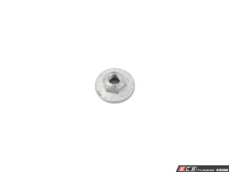 ES#1509528 - 99908463301 - Hex Nut With Flange - Priced Each - M6 flanged nut - Used to secure the front bumper guides - Genuine Porsche - Porsche