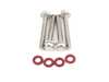 ES#4475714 - 97646A327-4RD - Stainless Steel MQB Ignition Coil Hardware Kit - Red Titanium Washers  - Replace your pesky OEM ignition coil tiedown studs with these stainless steel bolts and red titanium ZSPEC washers! - ECS - Audi Volkswagen