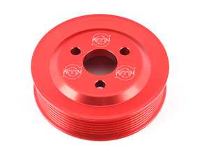 ES#4505539 - N54PSPULLEYRED - VTT Billet N5X Power Steering Pulley - Anodized Red - Replace your issue-prone plastic power steering pulley for increased reliability - Vargas Turbo Technologies - BMW