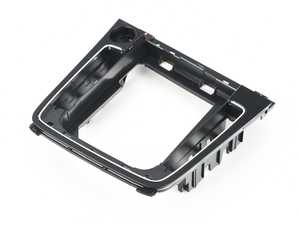ES#3471293 - 5GM864263CDGT - Center console shifter trim - Matte Black - This piece holds the start/stop button and shift boot assembly - Genuine Volkswagen Audi - Volkswagen