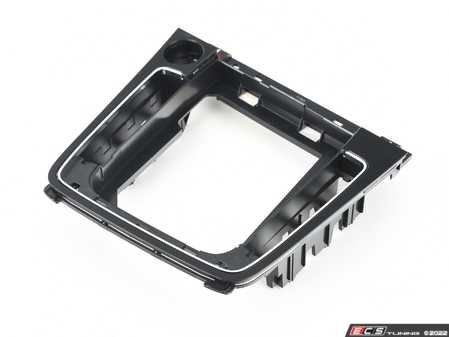 ES#3471293 - 5GM864263CDGT - Center console shifter trim - Matte Black - This piece holds the start/stop button and shift boot assembly - Genuine Volkswagen Audi - Volkswagen