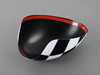 ES#4430610 - 51160415117 - Checkered Mirror Cap Covers - Set - Attaches to the front of the side mirror housing over the stock mirror cap, peel and stick - ECS - MINI