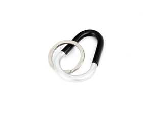 ES#3610202 - 80272460882 - MINI Keyring Color Black - Black/Silver - Used to hold your keys - Genuine MINI - MINI