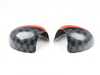 ES#4504639 - 51167030715JCWRD - Mirror Cap JCW Black / RED - Set - Attaches to the front of the side mirror housing over the stock mirror cap, peel and stick - ECS - MINI