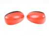 ES#4504639 - 51167030715JCWRD - Mirror Cap JCW Black / RED - Set - Attaches to the front of the side mirror housing over the stock mirror cap, peel and stick - ECS - MINI